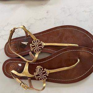 Tory Burch gold sandals size 8.5